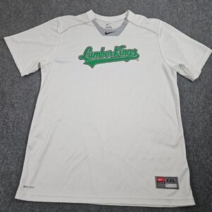 Clinton LumberKings Jersey Nike Dri-FIT Mens XXL White MiLB Baseball Performance